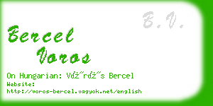 bercel voros business card